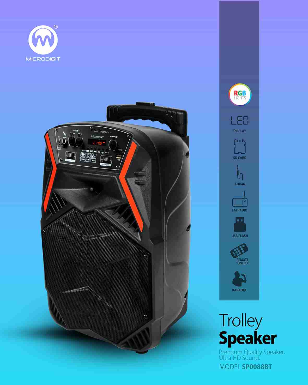 Microdigit trolley speaker best sale